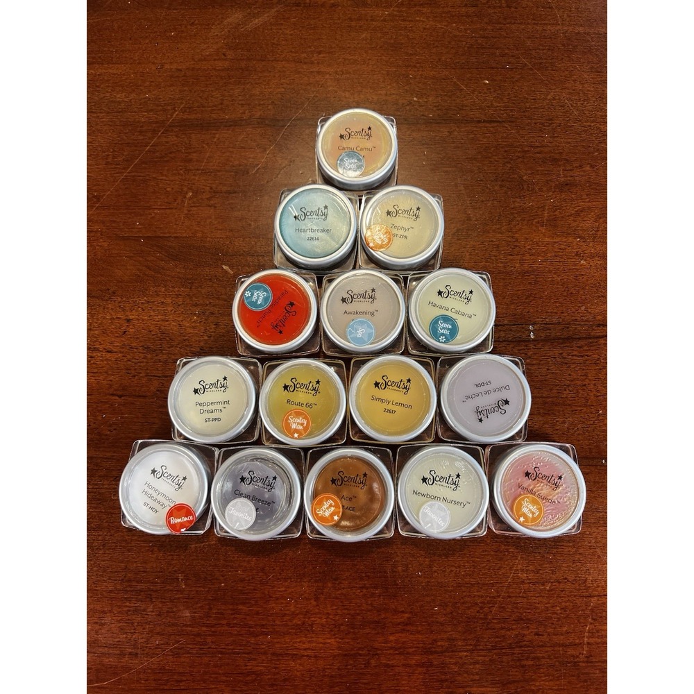 SCENTSY‎ Lot of 15 Mix Wickless Wax 1"  Melts Samples Testers Mix Variety New